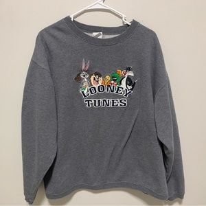 Vintage 1999 Warner Bros. Sweatshirt Size M Pullover Looney Tunes Embroidered